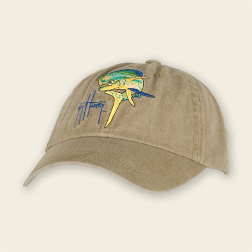 Guy Harvey Hat – Bull Dolphin – Khaki