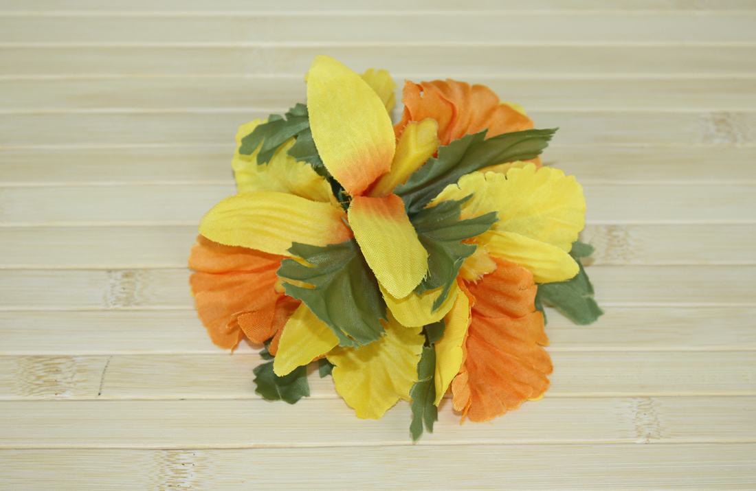 Hair Clip - Orchid - Orange & Yellow