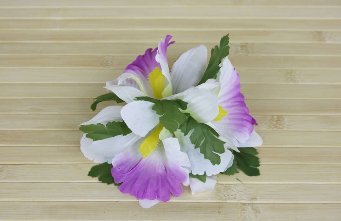 Hair Clip – Orchid – White & Purple