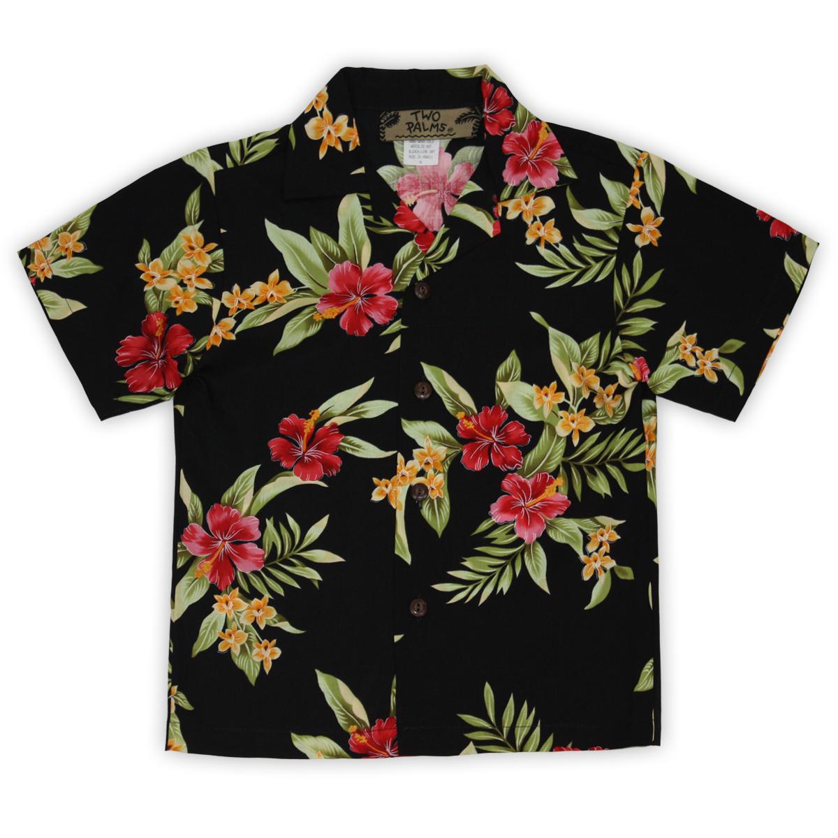 Boys Hawaiian Shirt – Enchanted-Evening-Black