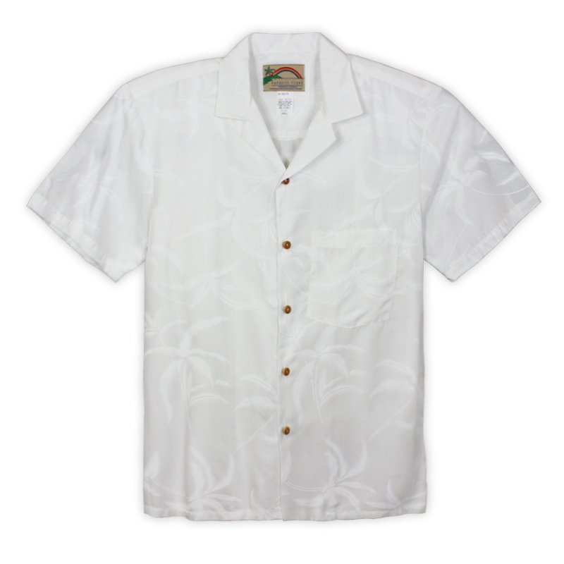 Paradise Found Hawaiian Shirt – Caribbean White – (Discontinued – Size M Left)