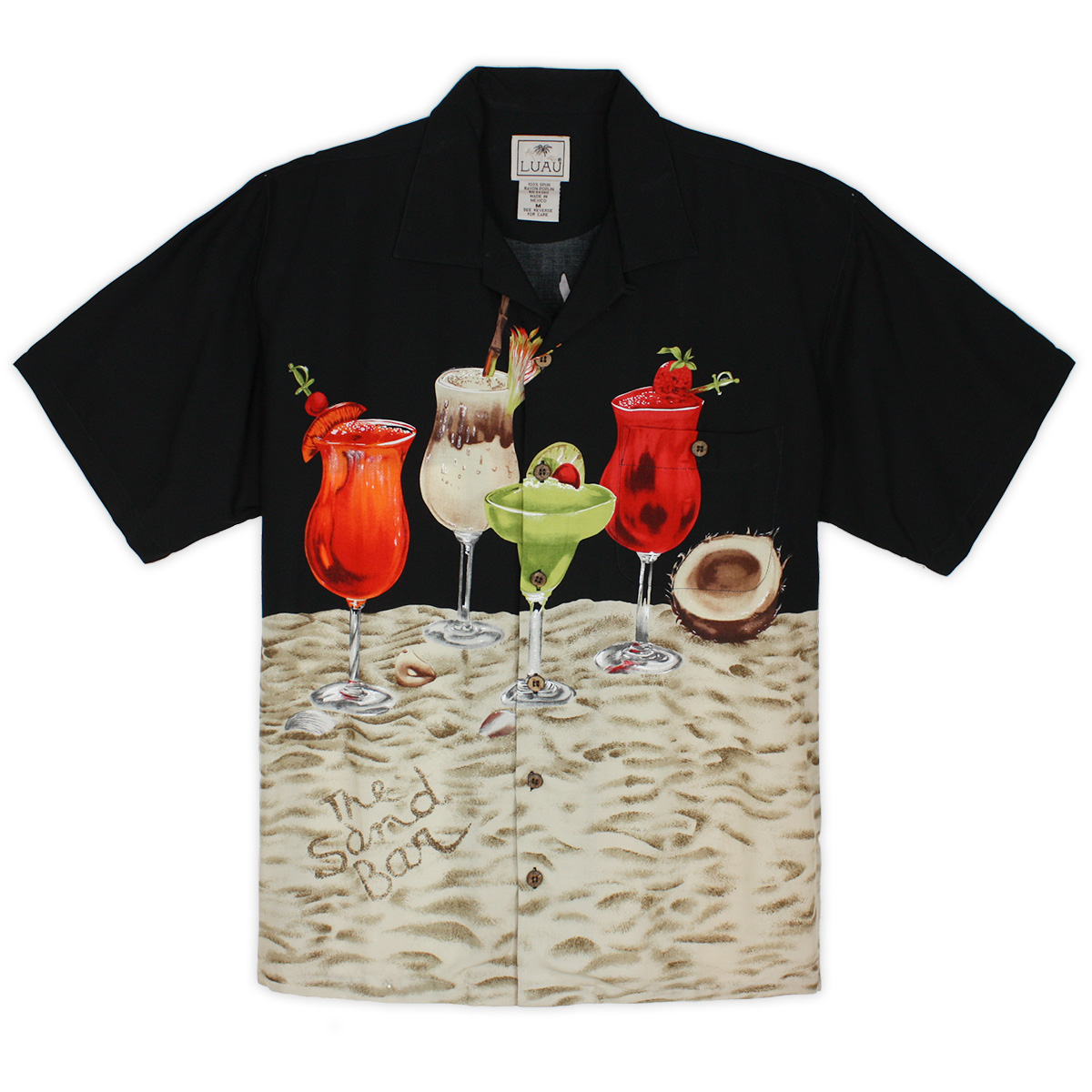 Hawaiian Shirt – Tropical Drink – The Sand Bar (Almost Sold Out! Med. available.)