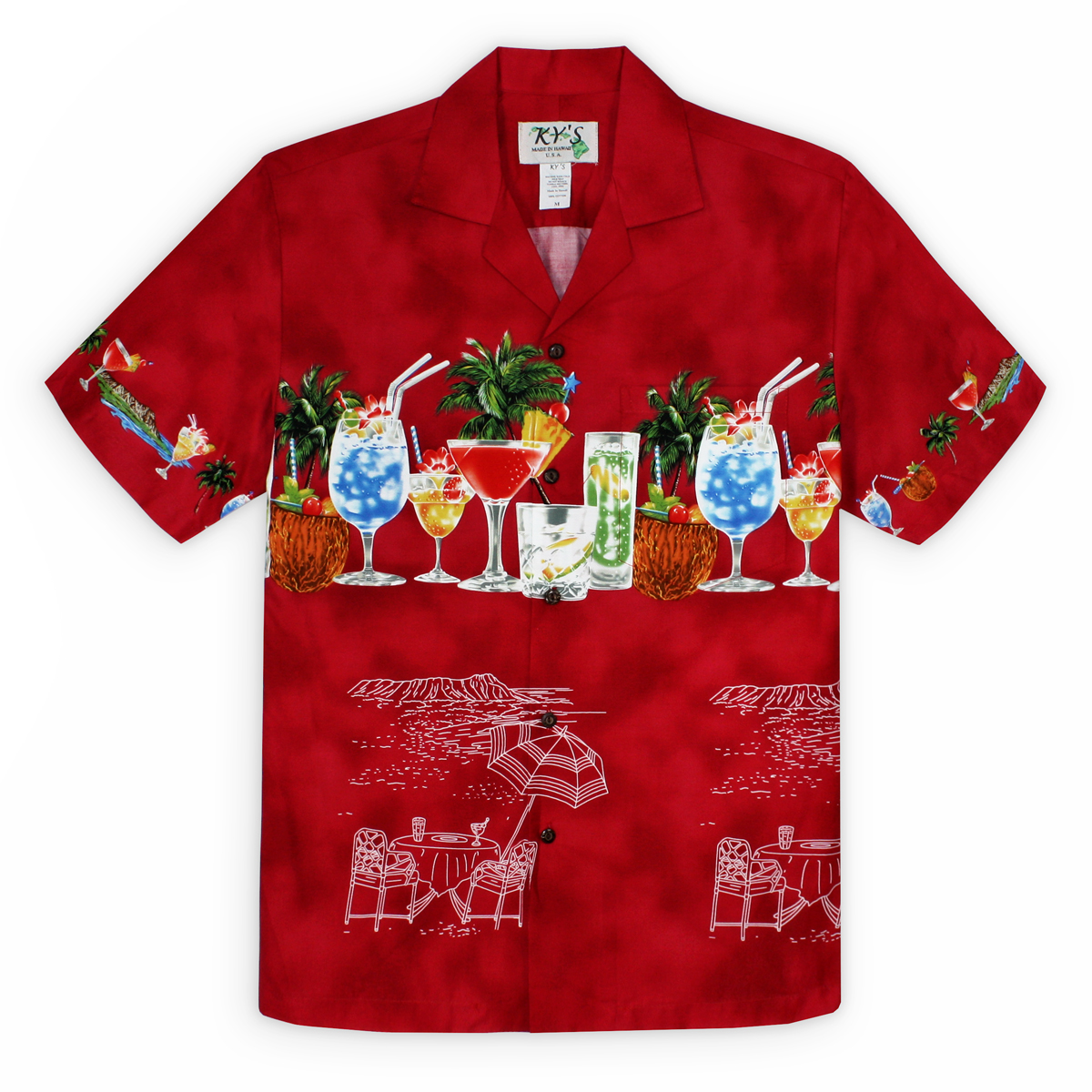 mens-cotton – hawaiian-shirt-my-therapy-red