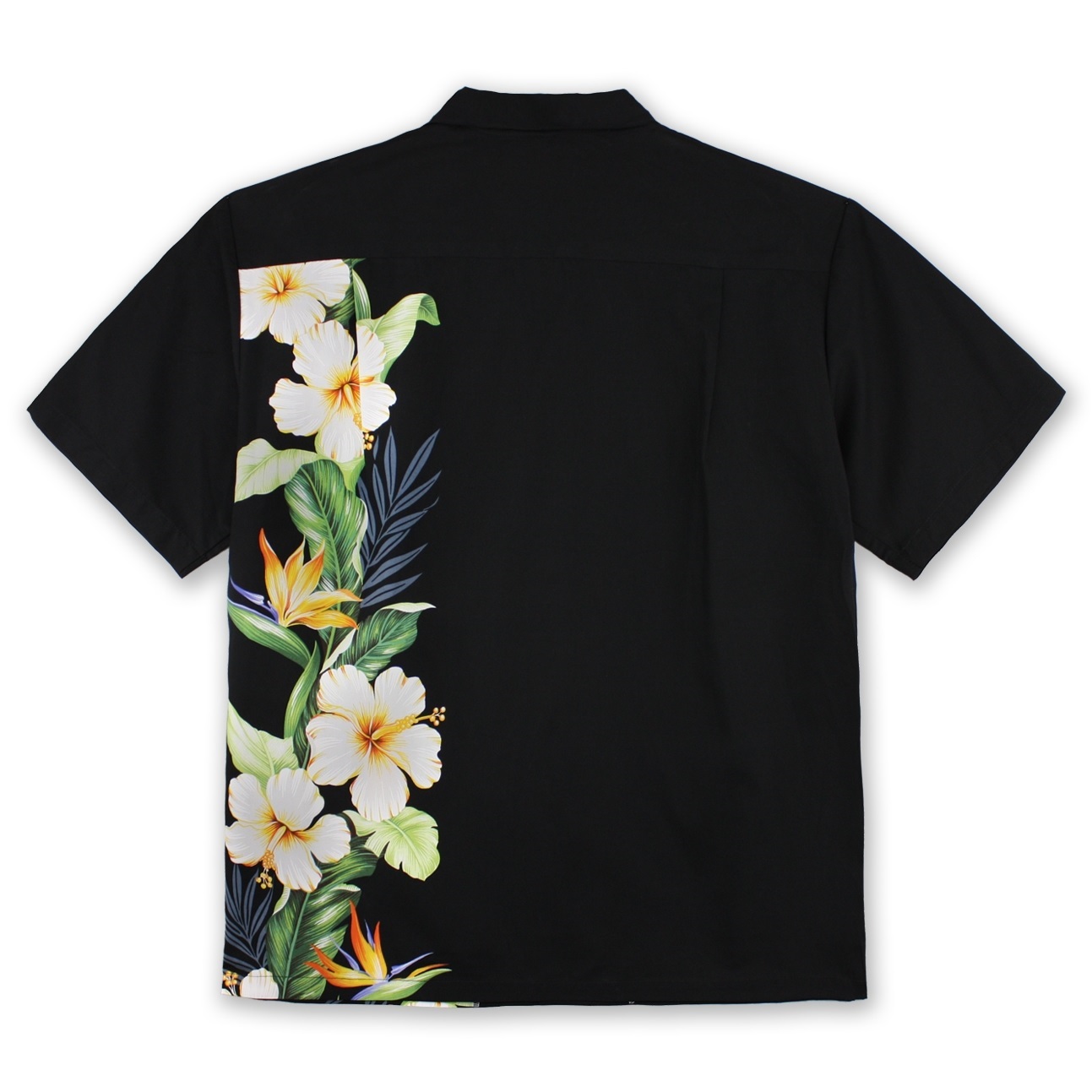 mens-hawaiianshirt-maka-pua-island-flower-black-back-view
