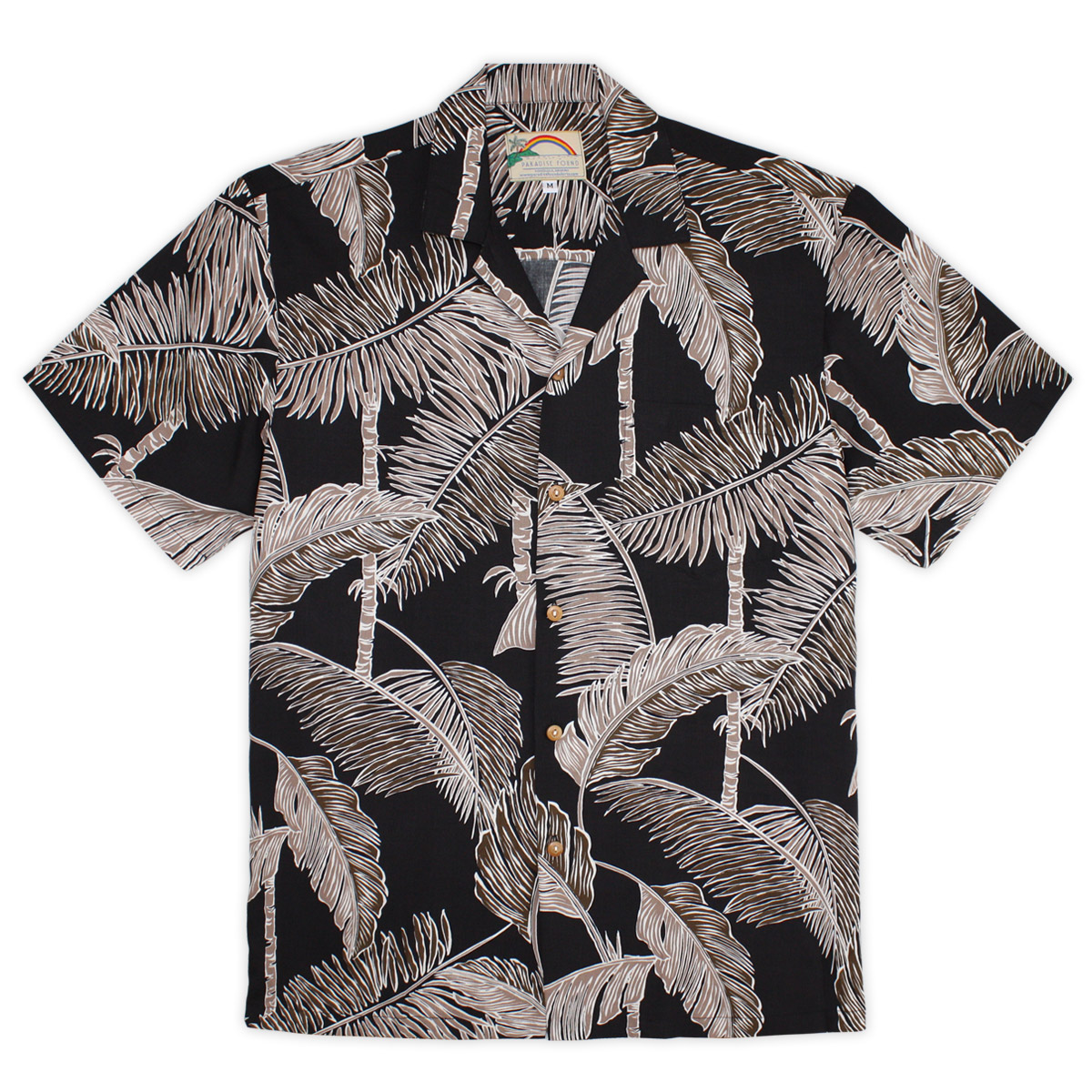 Paradise Found Hawaiian Shirt  – Tree Tops – Black