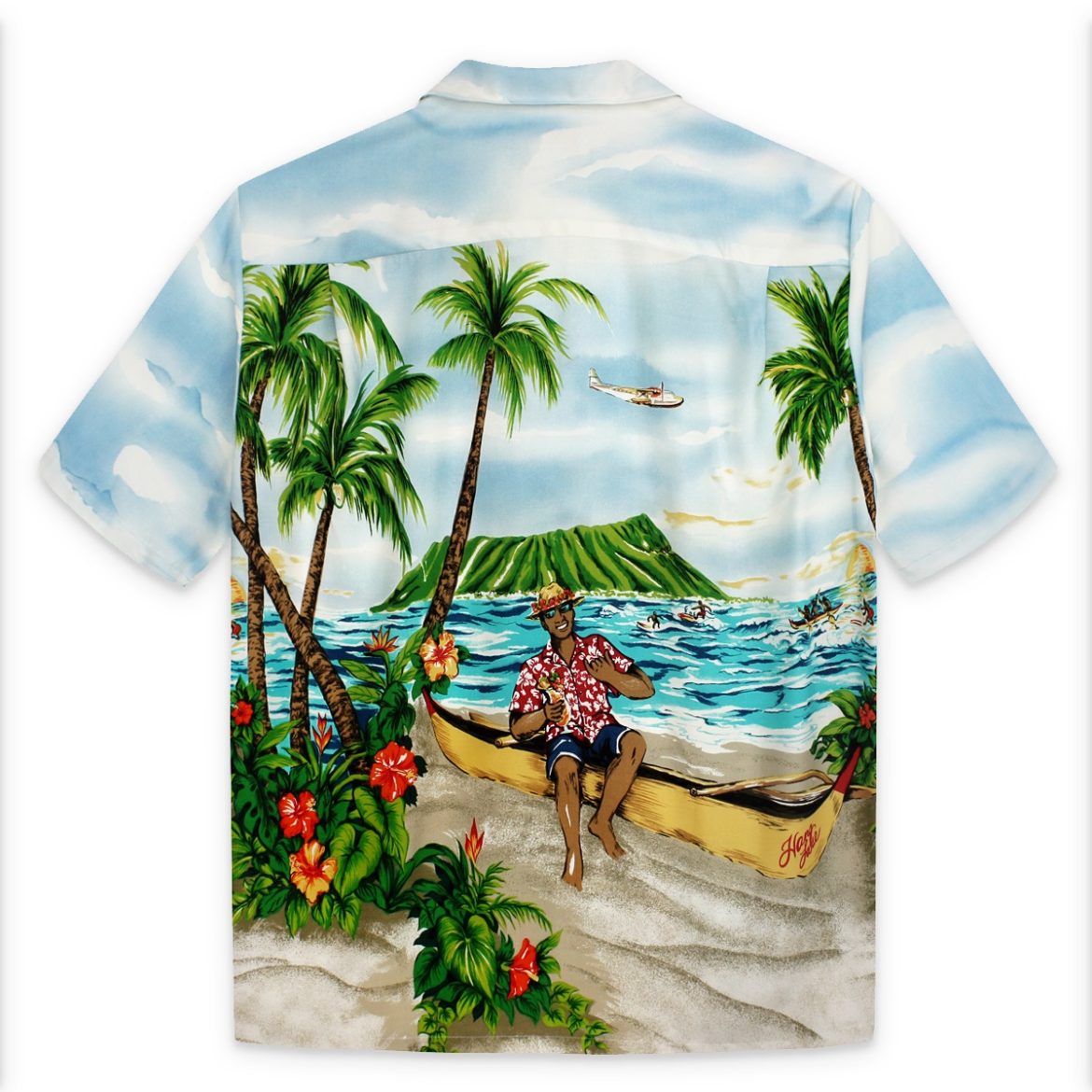 two-palms-hang-loose-engineered-print-blue-back-view