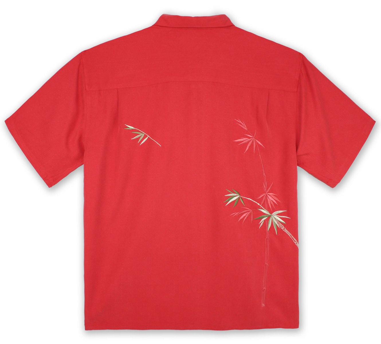 bamboo-cay-mens-shirt-flying-bamboo-tomato-red-back-view