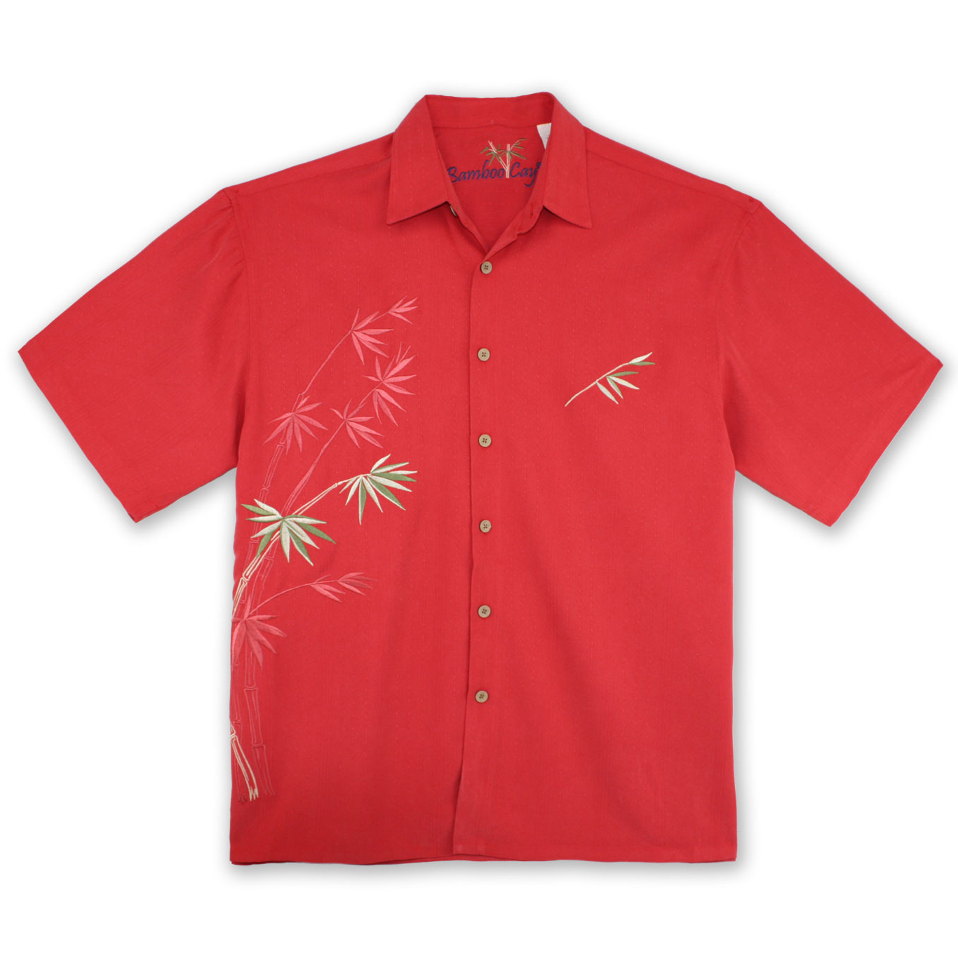 bamboo-cay-mens-shirt-flying-bamboo-red-front-view