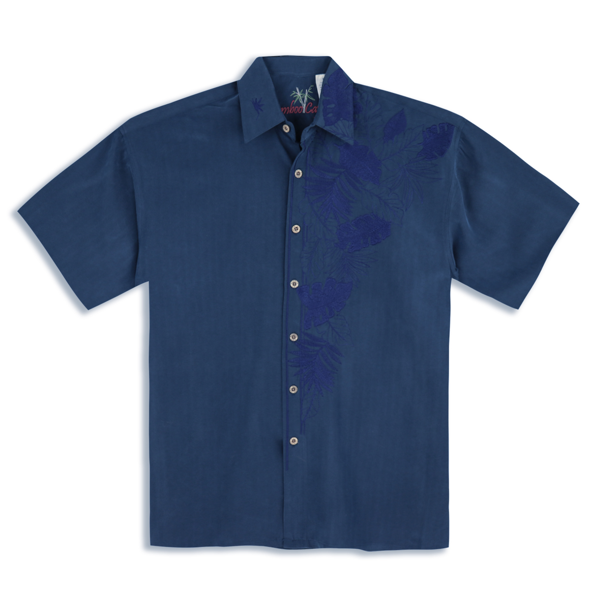 Bamboo Cay – Men’s Shirt – Moonlight Fronds – Navy .