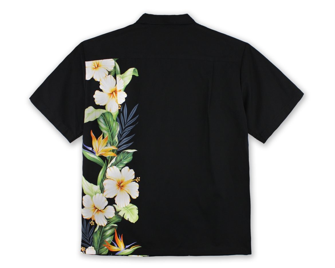 Hawaiian Shirt - Maka Pua (Front / Back design) - Black
