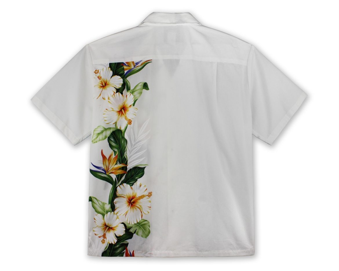 Hawaiian Shirt - Maka Pua (Front / Back design) - White