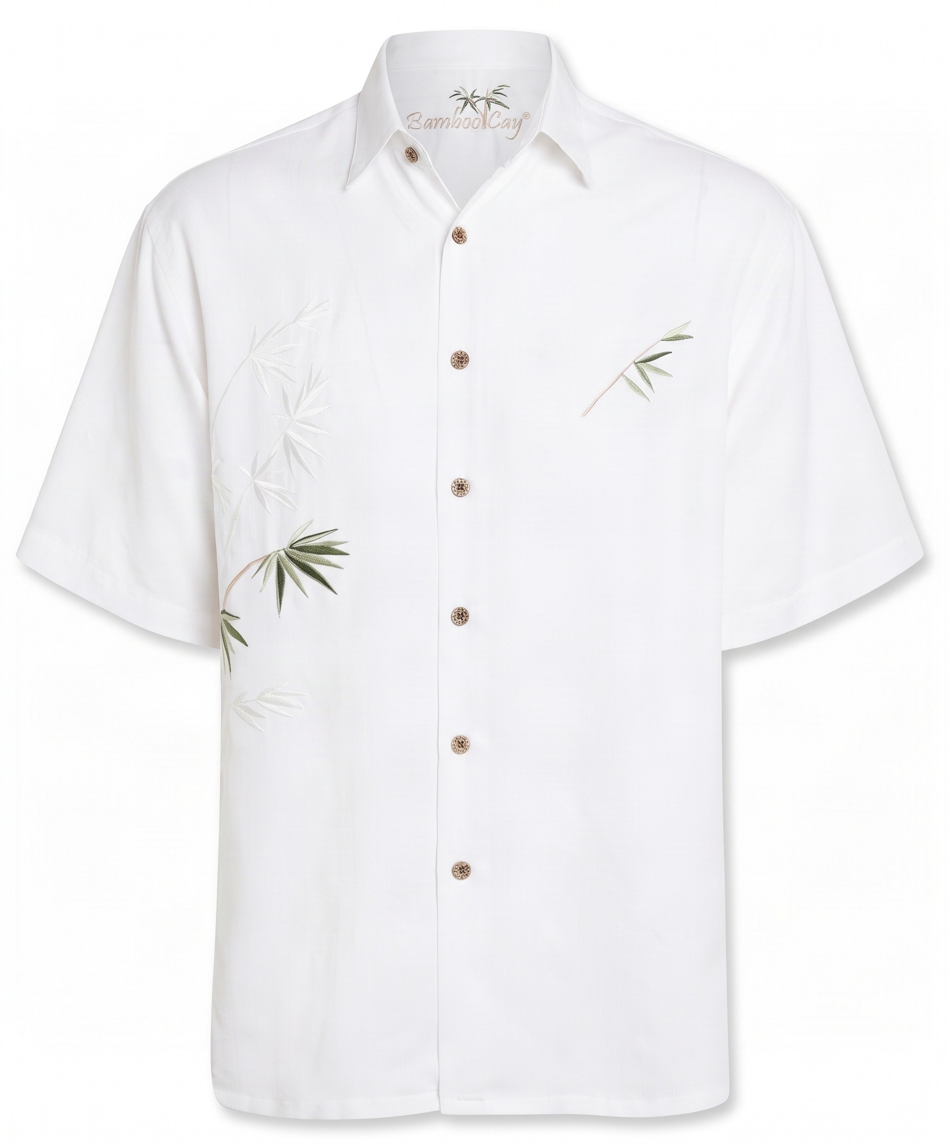 Bamboo-Cay-Mens-Tropical-Shirt-Flying-Bamboo-White-Front-view