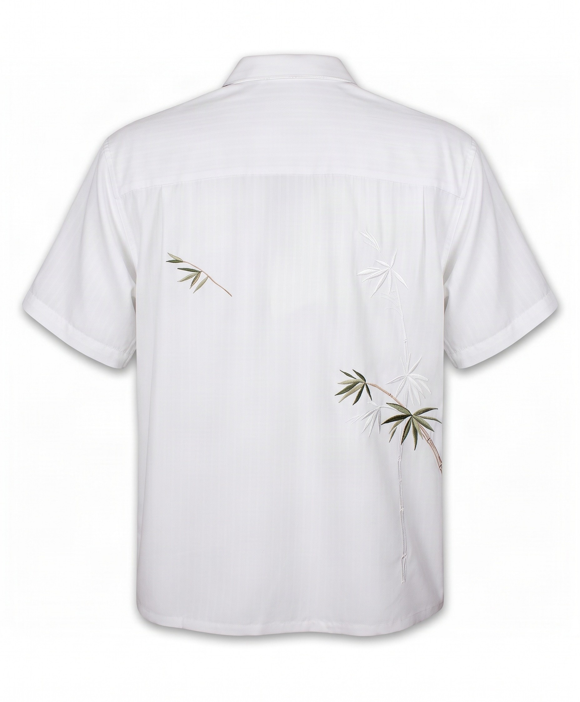 Bamboo-Cay-mens-resort-style-shirt-Flying-Bamboo-White-Back-View