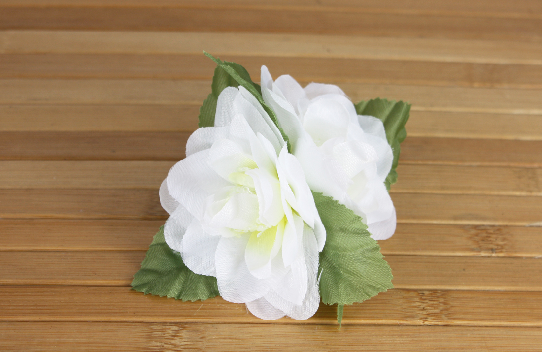 Hair Clip - White Gardenia
