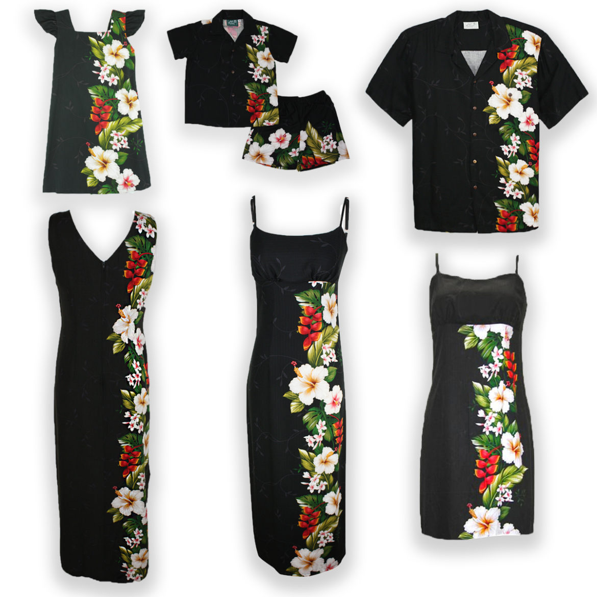 Paradise Garden Black - Family Matching Outfits