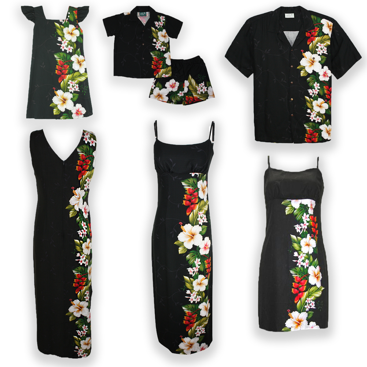 Paradise Garden Black – Family Matching Outfits