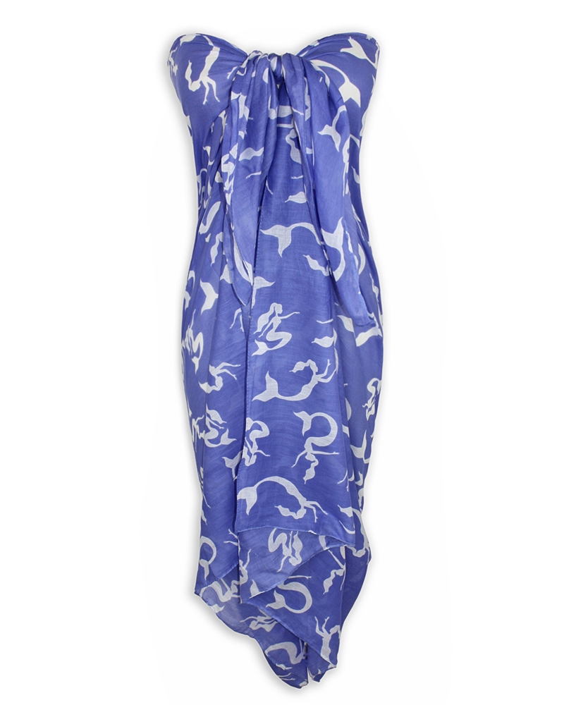 Sarong - Swimsuit Cover-up - Mermaid - Periwinkle