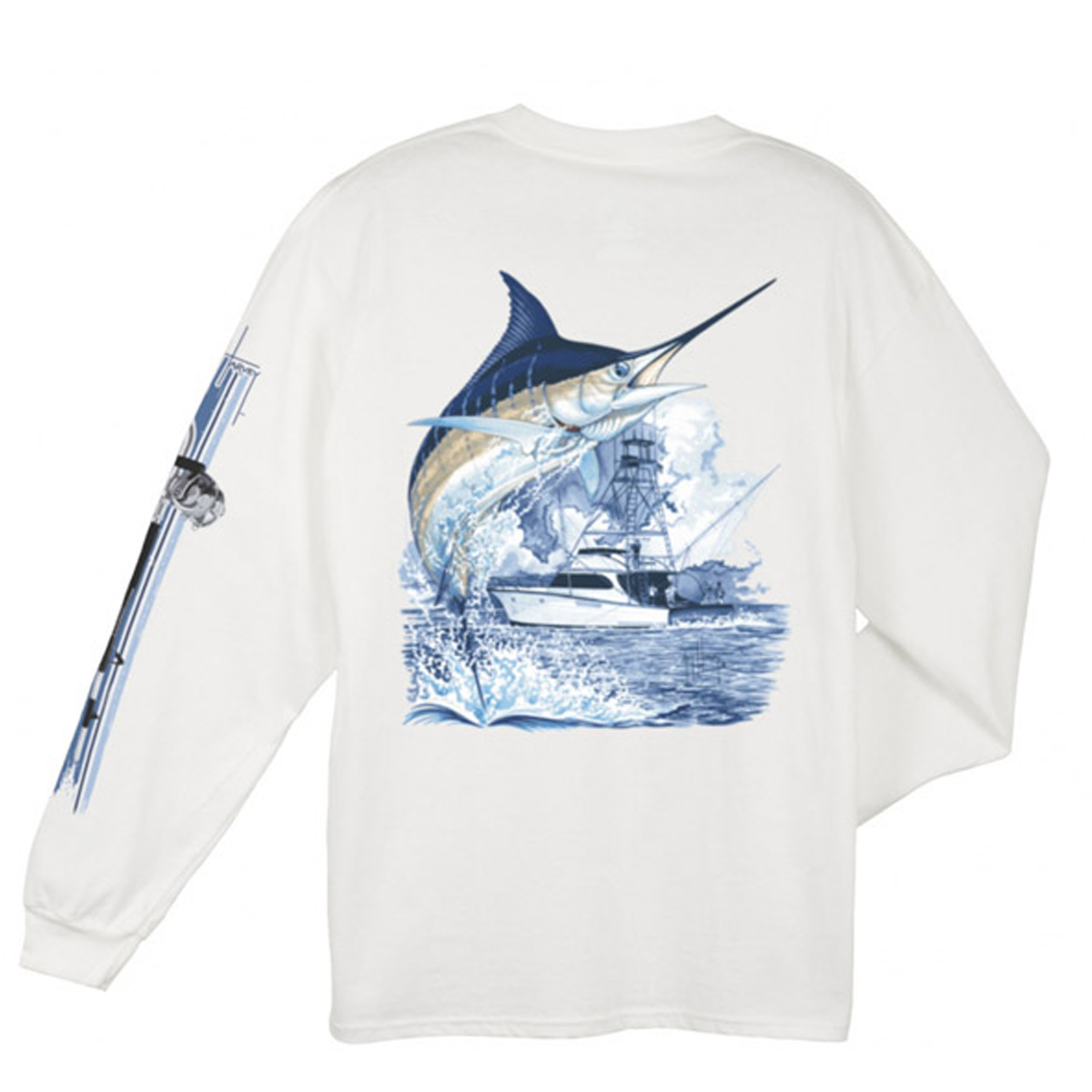 Marlin Boat white – Long Sleeve t-shirt