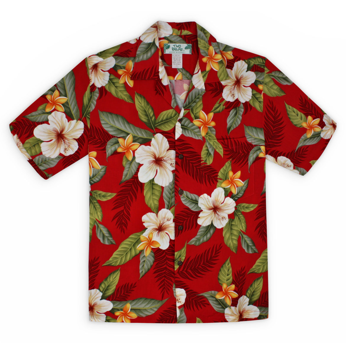 mens-soft rayon - hawaiian-shirt-tahitian-magic-red