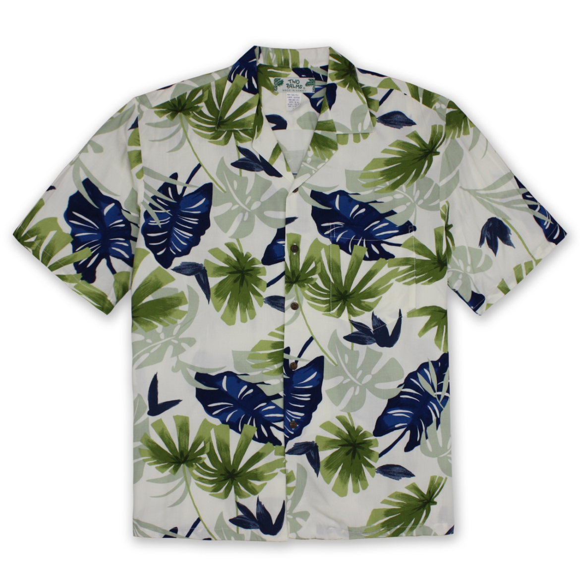 Two Palms - Mens Hawaiian Shirt - Jungle Vibes - White