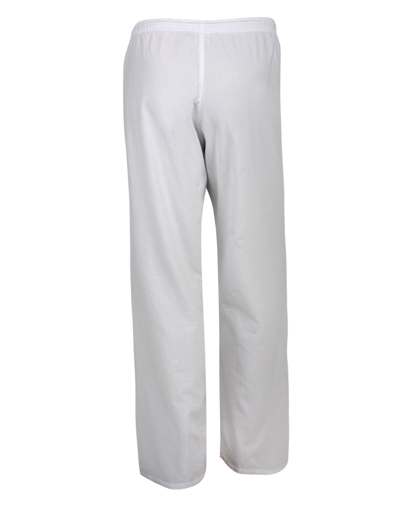 Alessio de Sole 100% Cotton White Trousers - Men