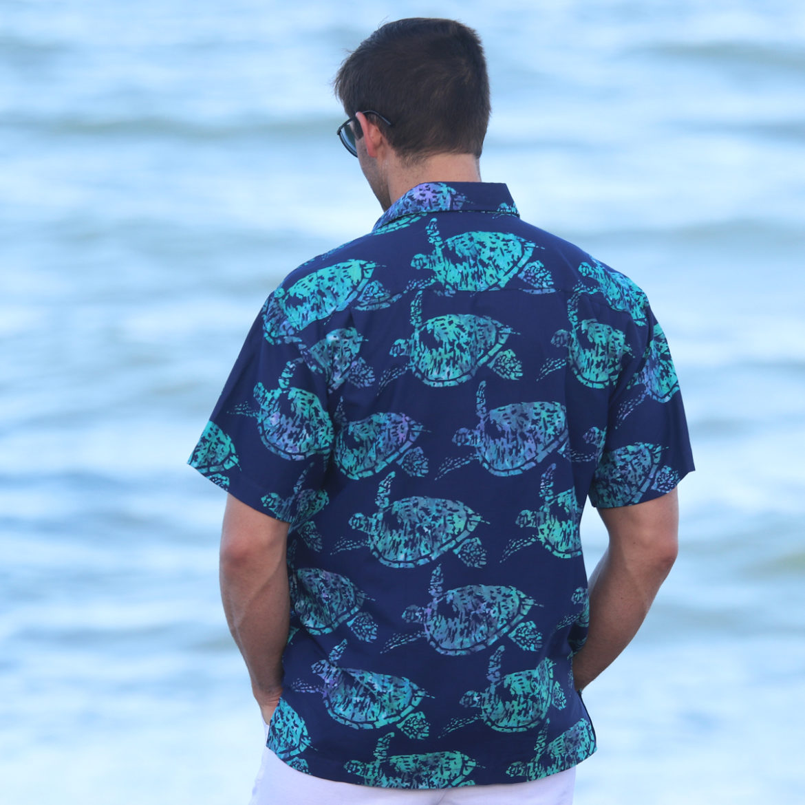 Rum Reggae Hawaiian Shirt – Shirtle Turtle Blue – Royal blue