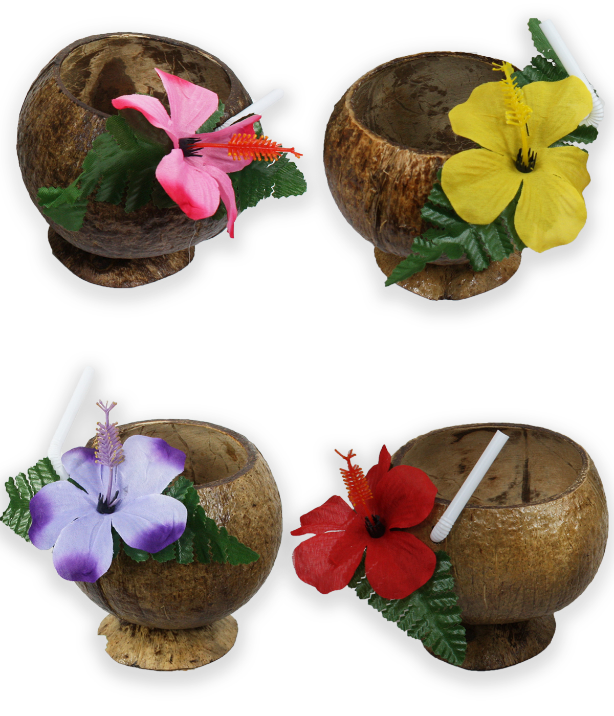 Coconut cup – Deluxe with base and straw – Bulk Discount – Quality