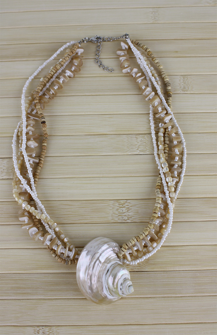 Tropical - Shell Necklace - Lōe - Natural