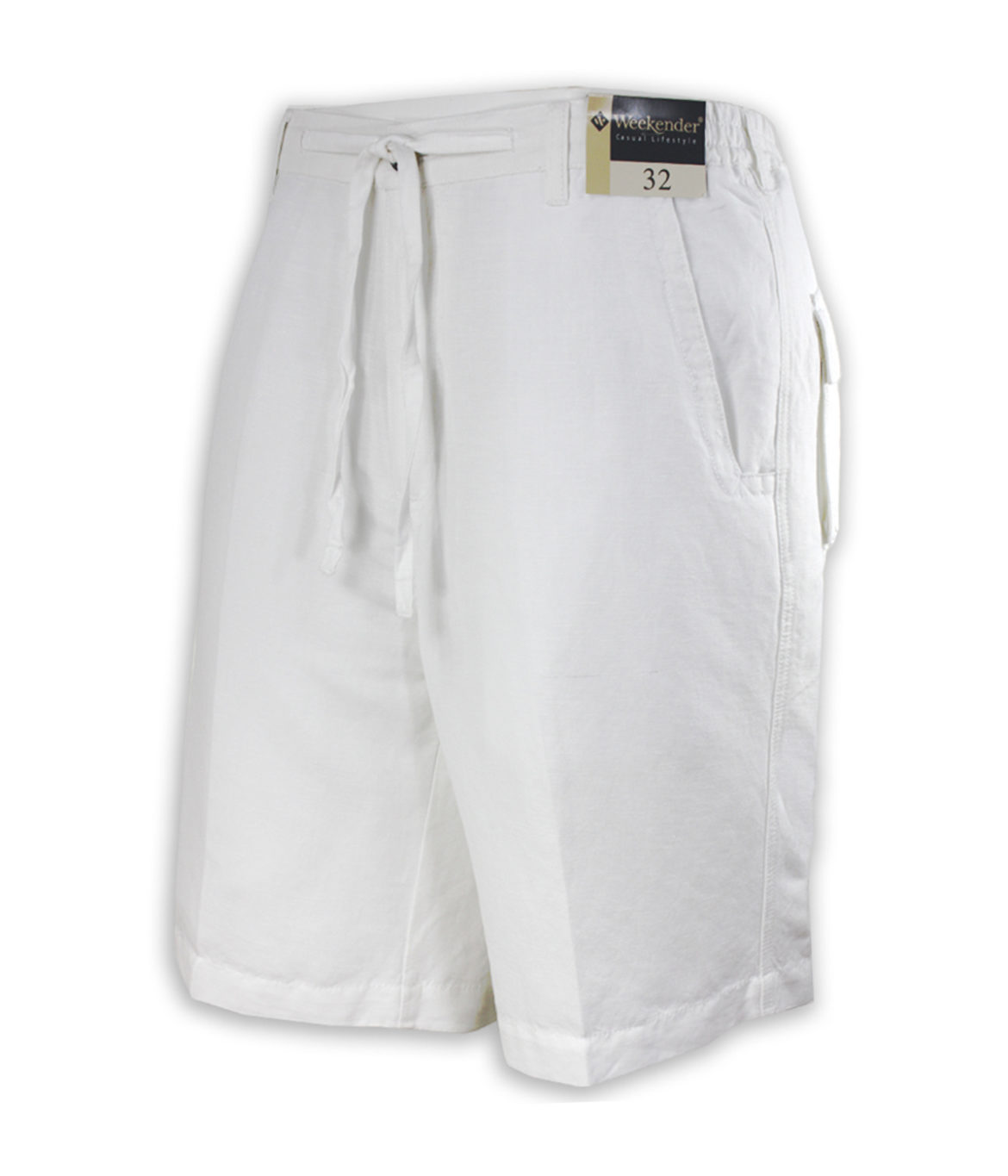 Weekender-mens-St. Barts-Linen Shorts - White