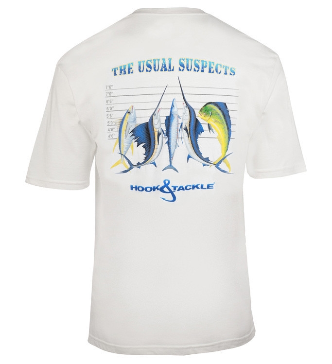 Hook & Tackle T-Shirt - Line Up - White