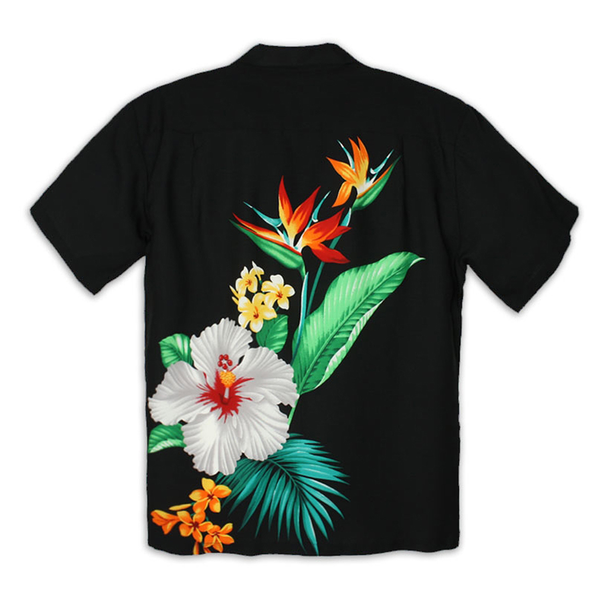 Mens Hawaiian Shirt Tropic Cascade back view