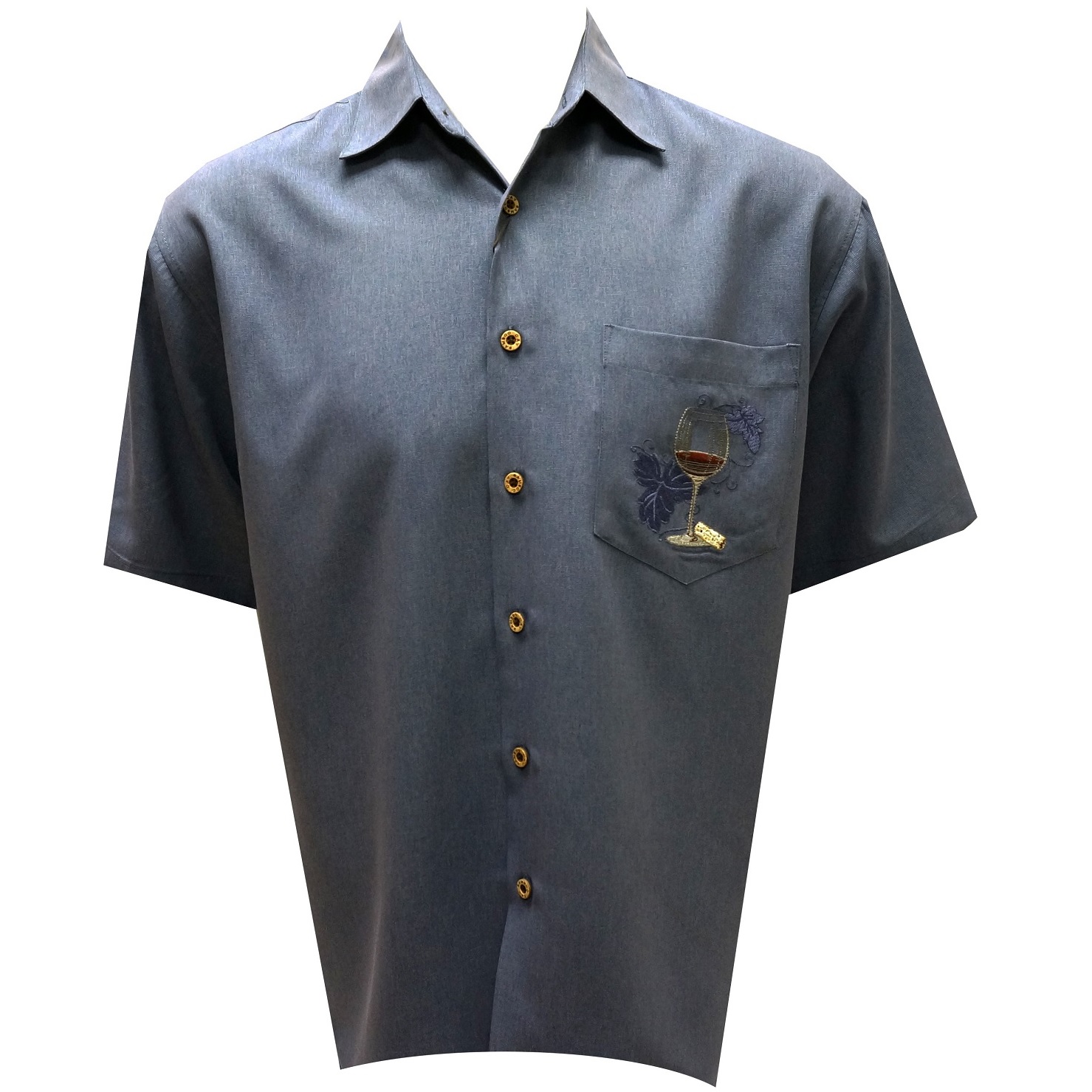 Bamboo Cay – Mens Shirt – Relax & Unwined – Infra Blue – Front view