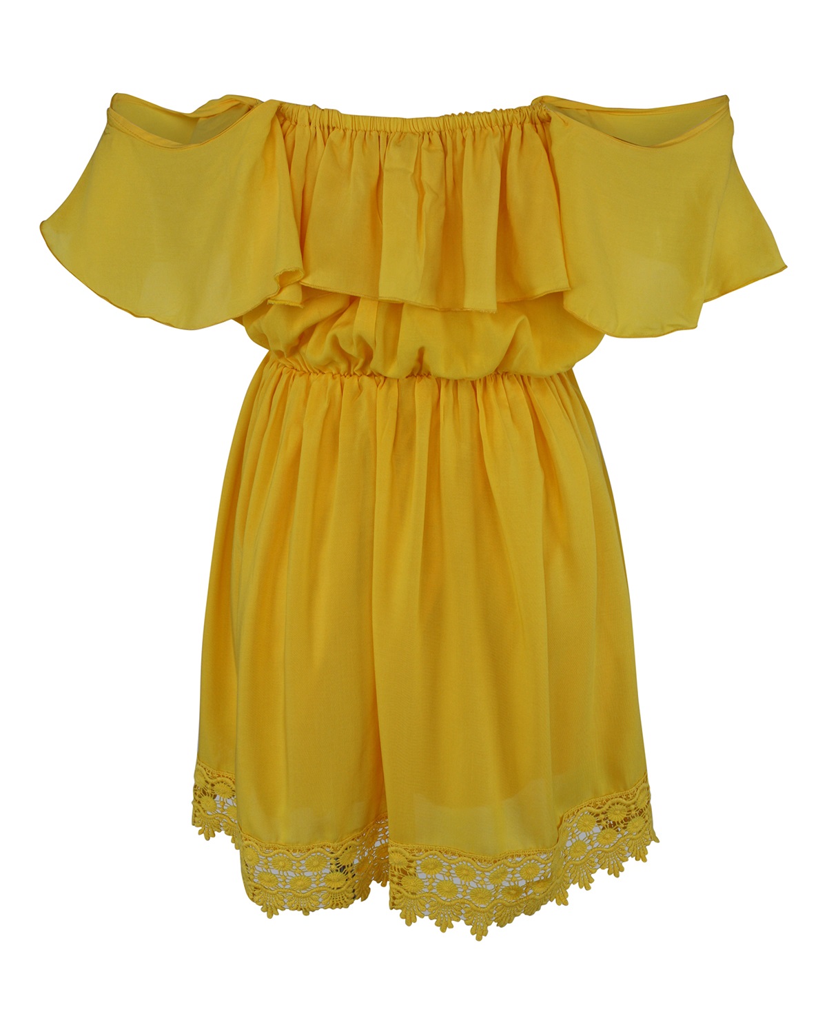 Off the Shoulder – Daisy Mae – Yellow – Sundress – back