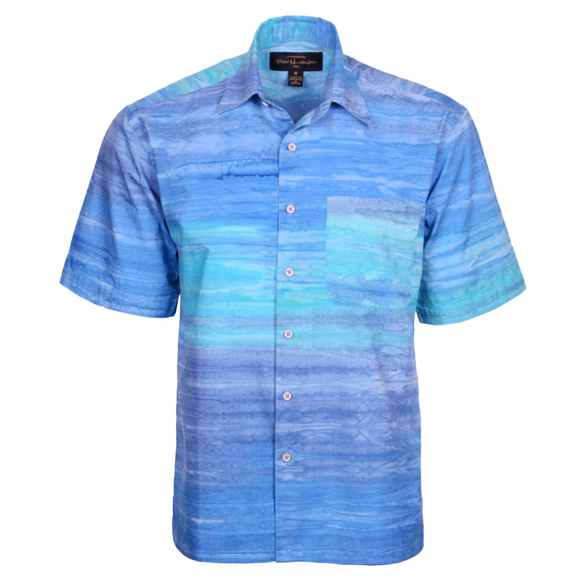 Pete Huntington - Blue Grass - Blue Gradient - Mens Hawaiian Tropical Shirt