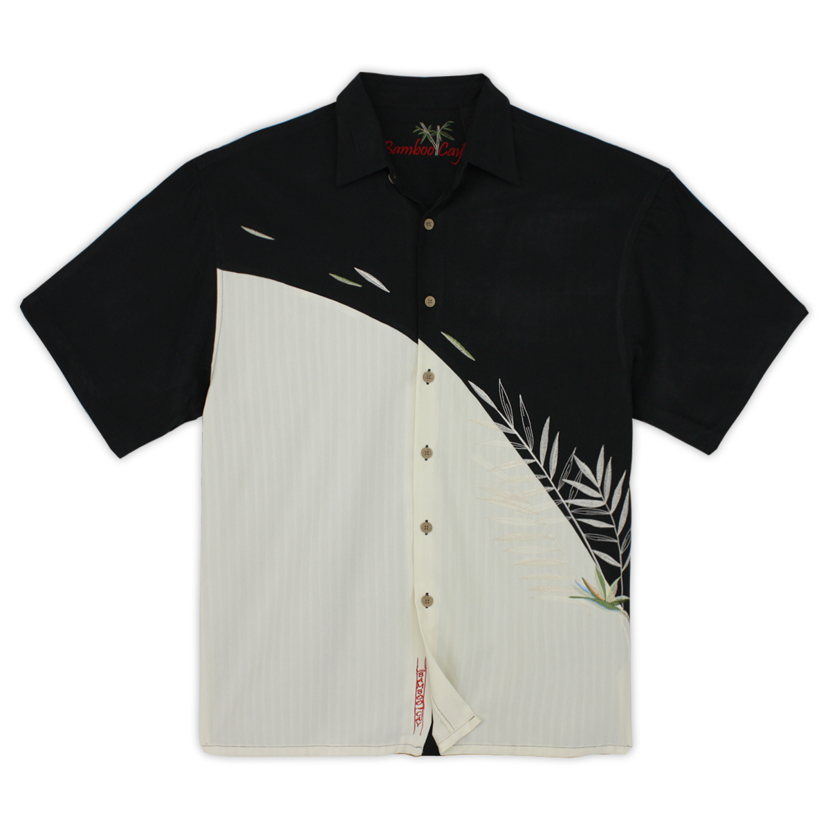 Bamboo-Cay – Mens – Shirt – Bamboo-Haven-Black-Cream