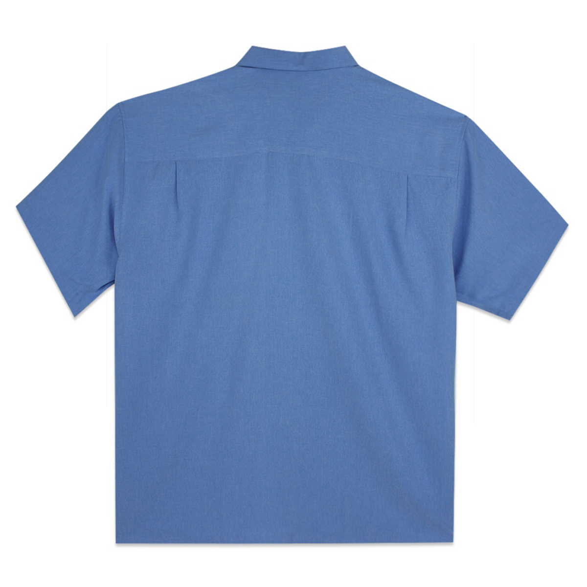 Bamboo Cay Men’s Shirt – Pocket Palm – Cobalt – Blue – back view