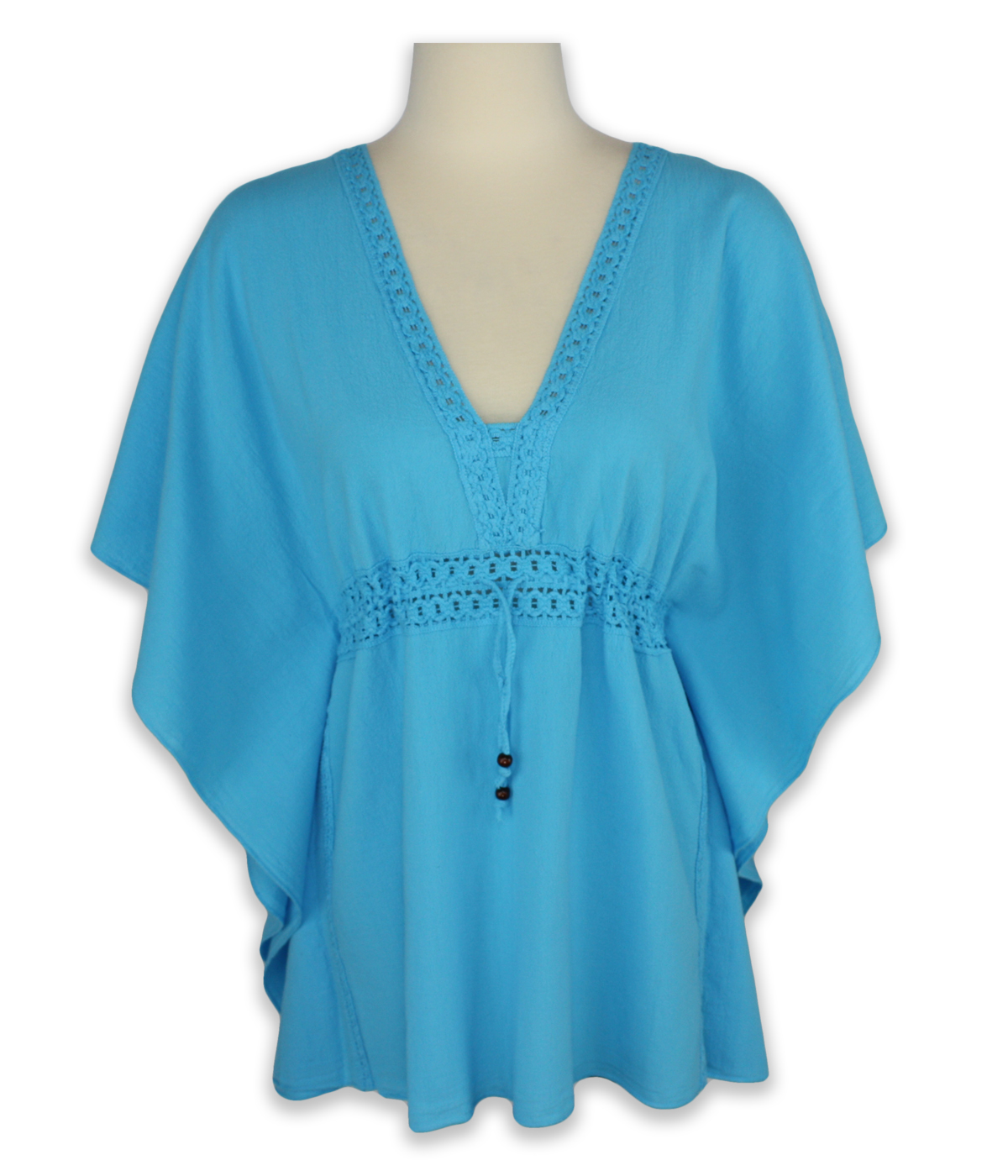 Caftan- Blouse – Blusa Meche – turquoise – front
