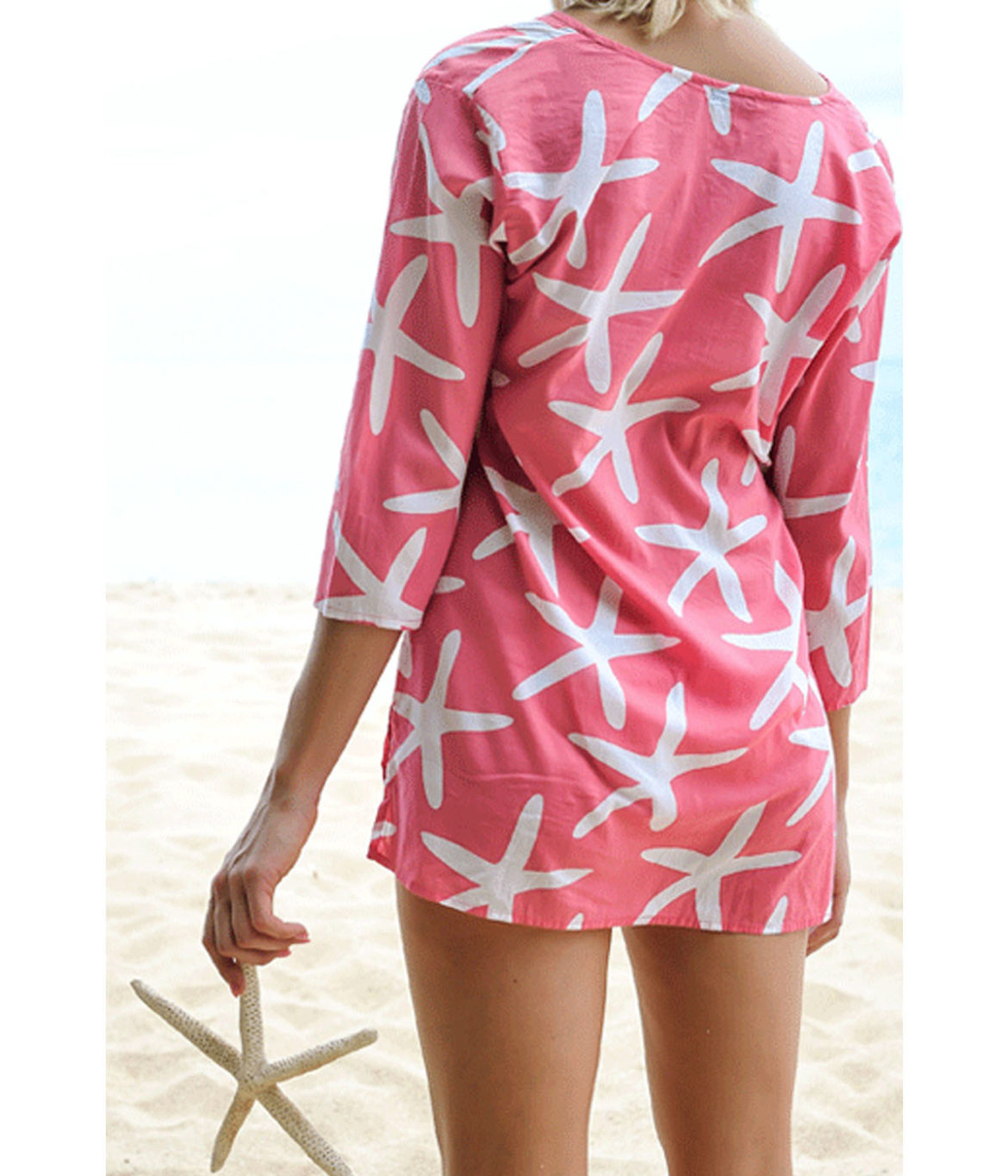 Tropical Blouse - Tunic - Starfish - Coral