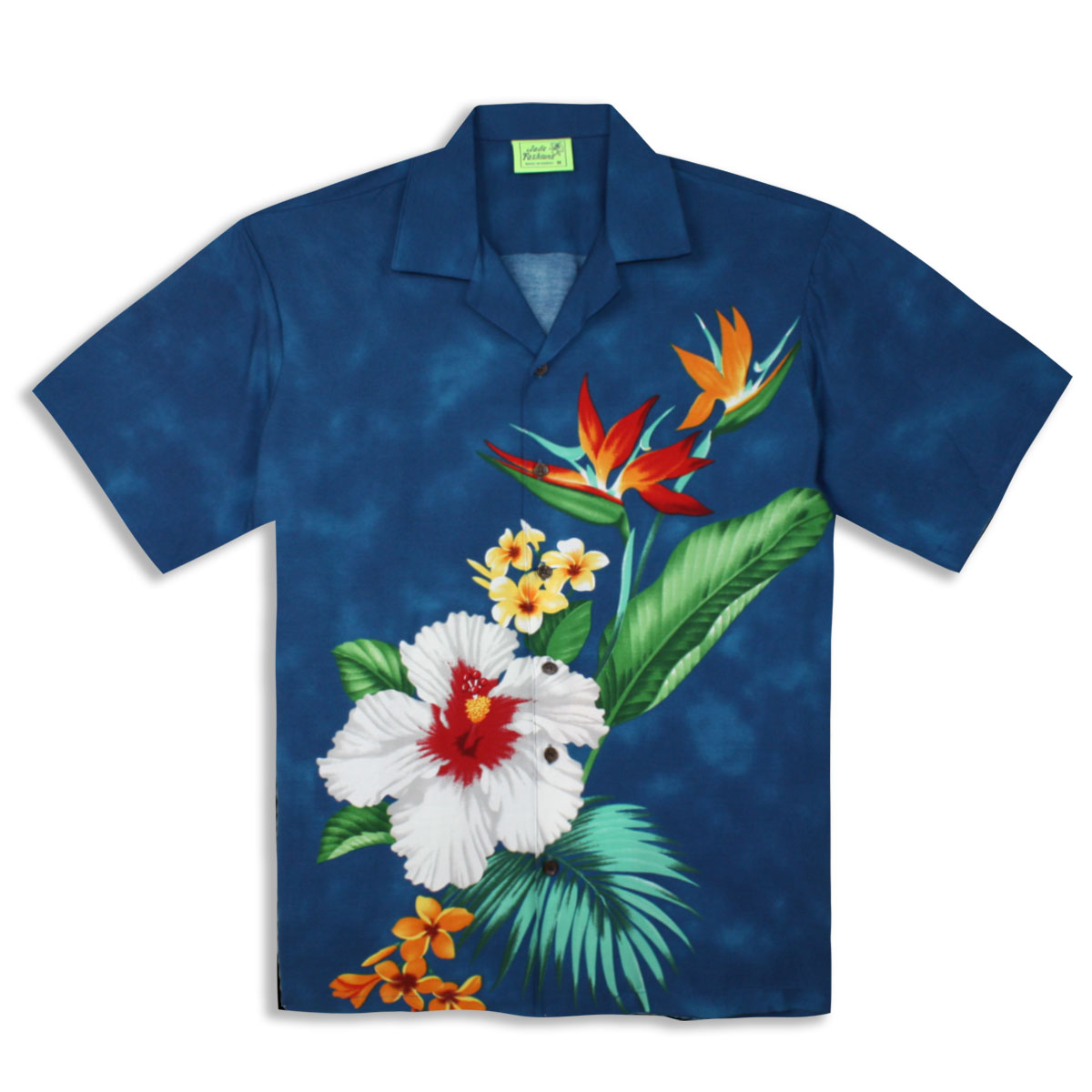 Men’s Hawaiian Shirt – Tropic Cascade – Blue