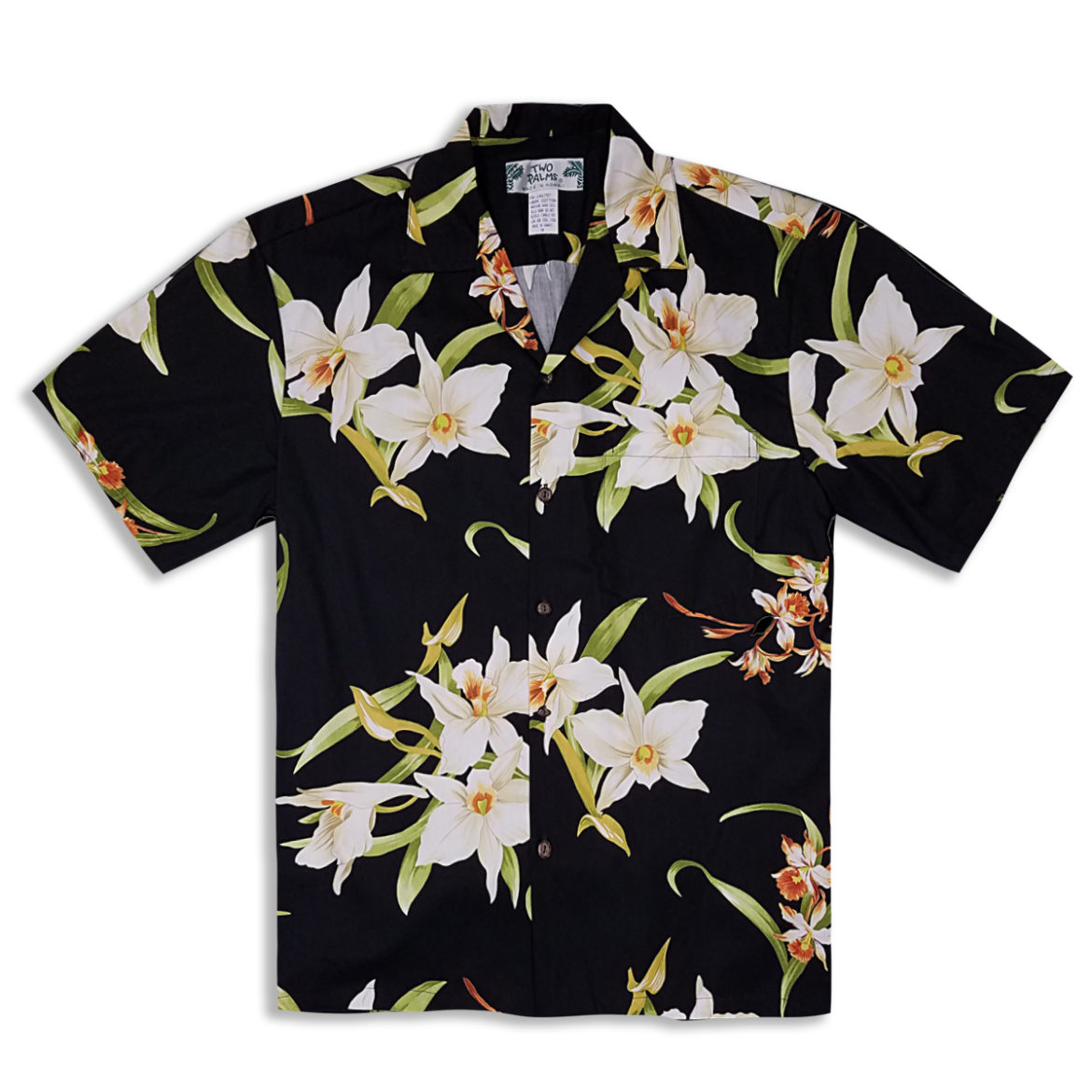 Two Palms - Men's Hawaiian Shirt - Orchid Black