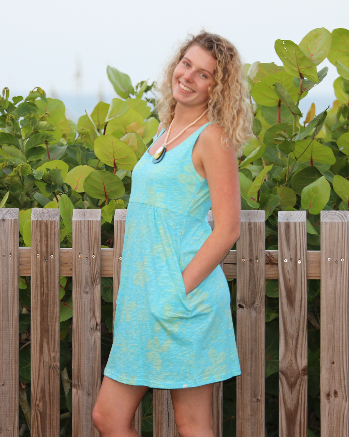 Tropaholic.com - - Tropical - Tank Cotton Beach Dress - Aqua or Navy