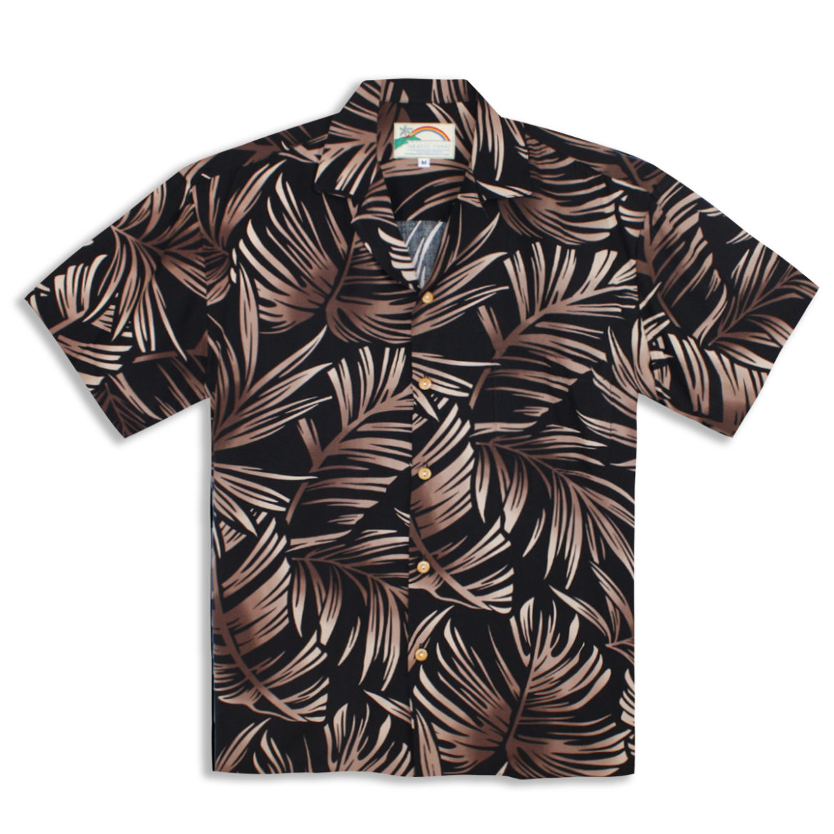 Hawaiian Shirt - Paradise Found -Fronds - Black