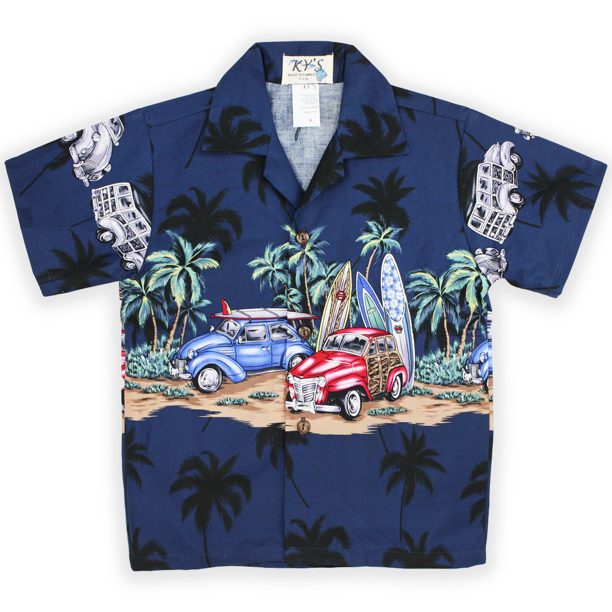 Boy’s Hawaiian Shirt-set – Beach Cruiser – Navy blue