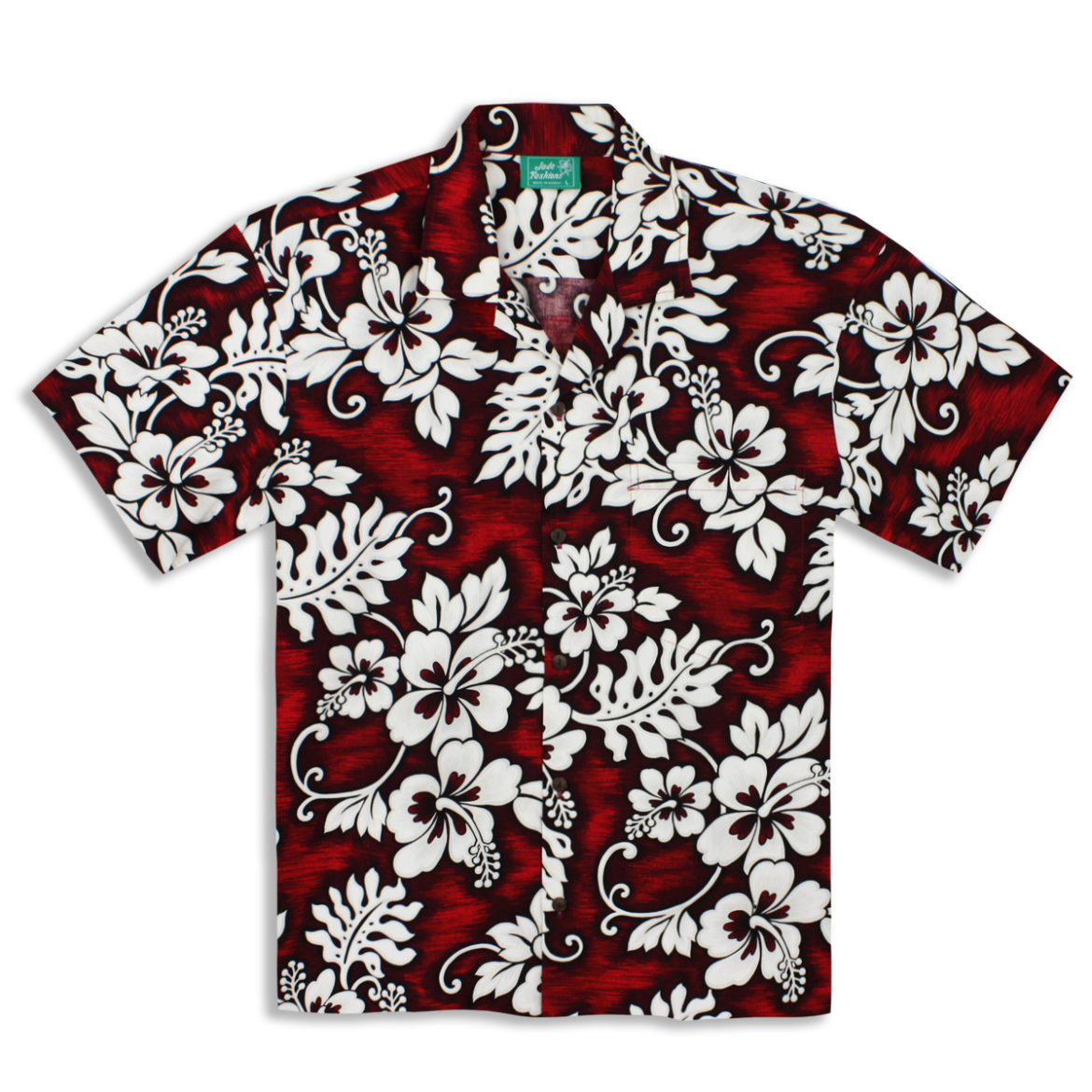Men's Shirt - hibiscus Bliss - red -front image