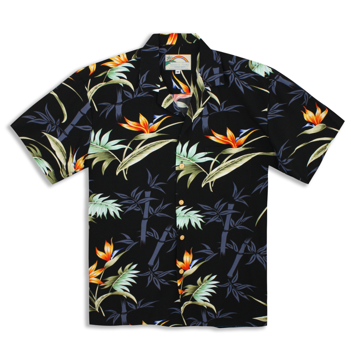 Paradise Found Hawaiian Shirt - Bamboo Paradise Black
