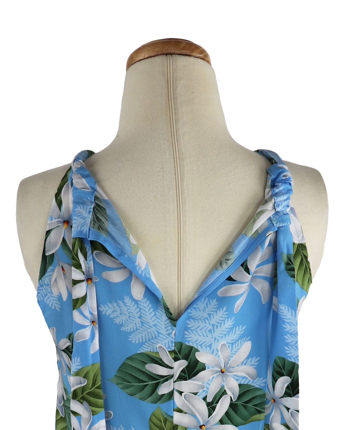 Hawaiian Gardenia – Short Halter Sundress – Blue
