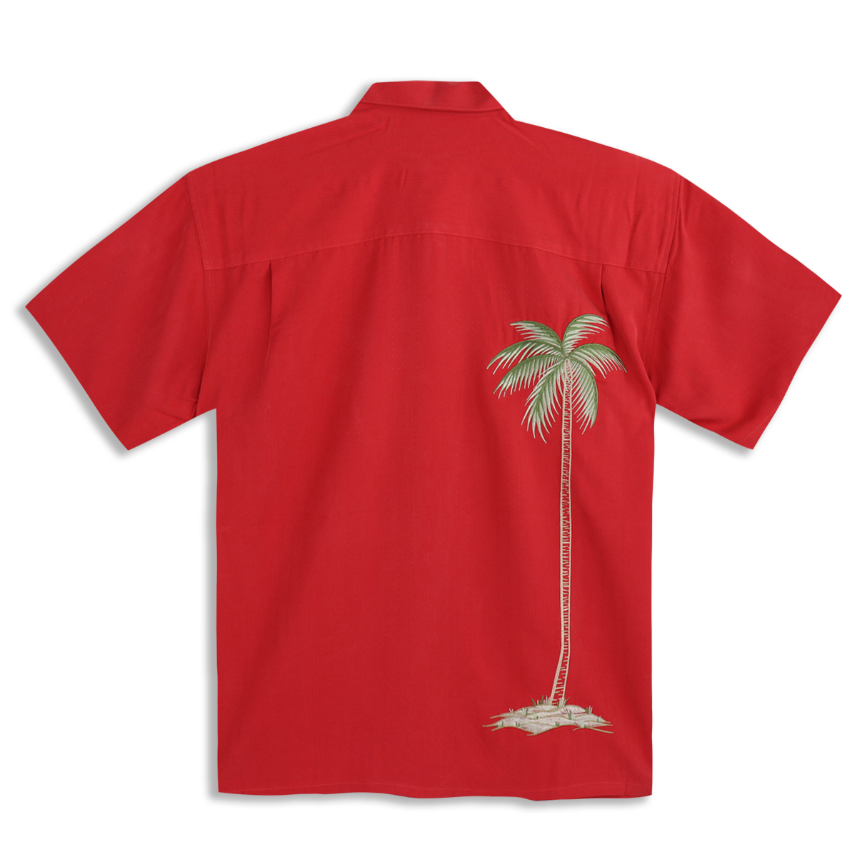Bamboo Cay-Men’s Fine Resort wear – Back Palm – Tomato – Back
