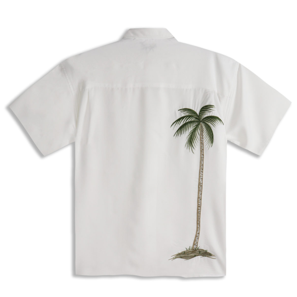 Bamboo Cay-Men's Fine Resort wear - Back Palm - White - Back