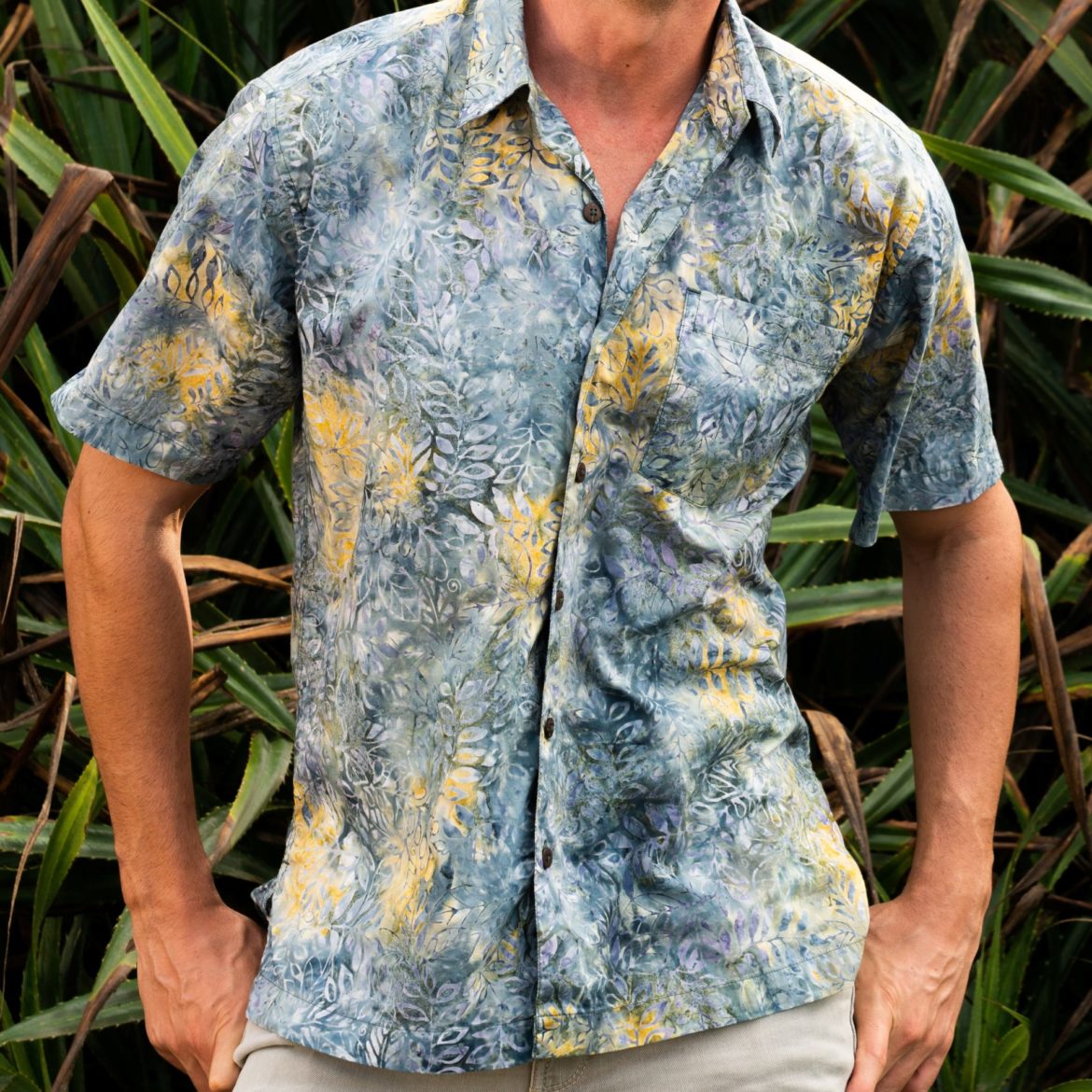 men's tropical shirts silk