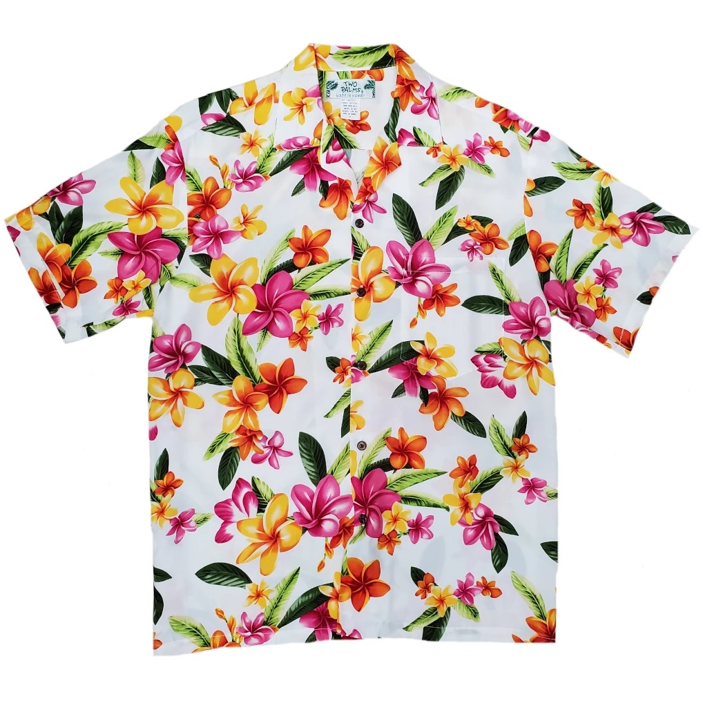Mens-Hawaiian-Shirt-Happy-Plumeria-White